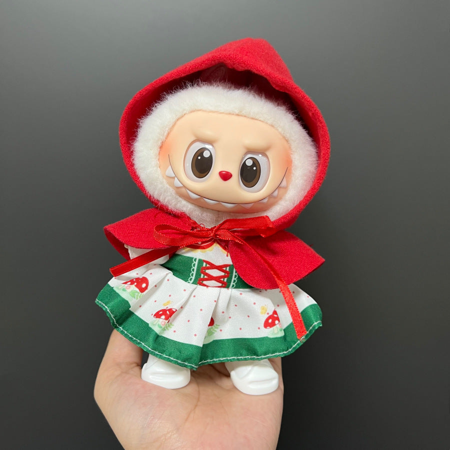 (only-clothes) Only Clothes Suitable for Labubu Doll Clothes First Second Third Generation Labubu Pendant Doll Wearable Christmas Doll Clothes Set