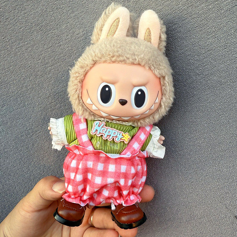 (only-clothes) Suitable for Labubu Doll Clothes Labubu Plush Vinyl Sitting Party First Second Third Generation Dress Set