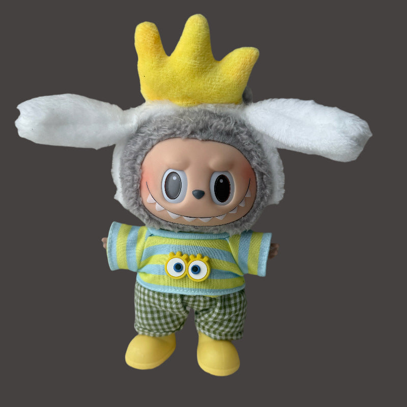 (only-clothes) Suitable for Labubu Doll Clothes Labubu Plush Vinyl Sitting Party First Second Third Generation Dress Set