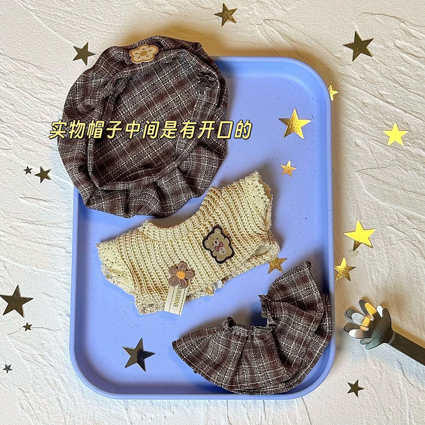 Clothes Only Suitable for 17cm Labubu Vinyl Doll Plush Toys and Other Wearable Outfit Changeable Toys 