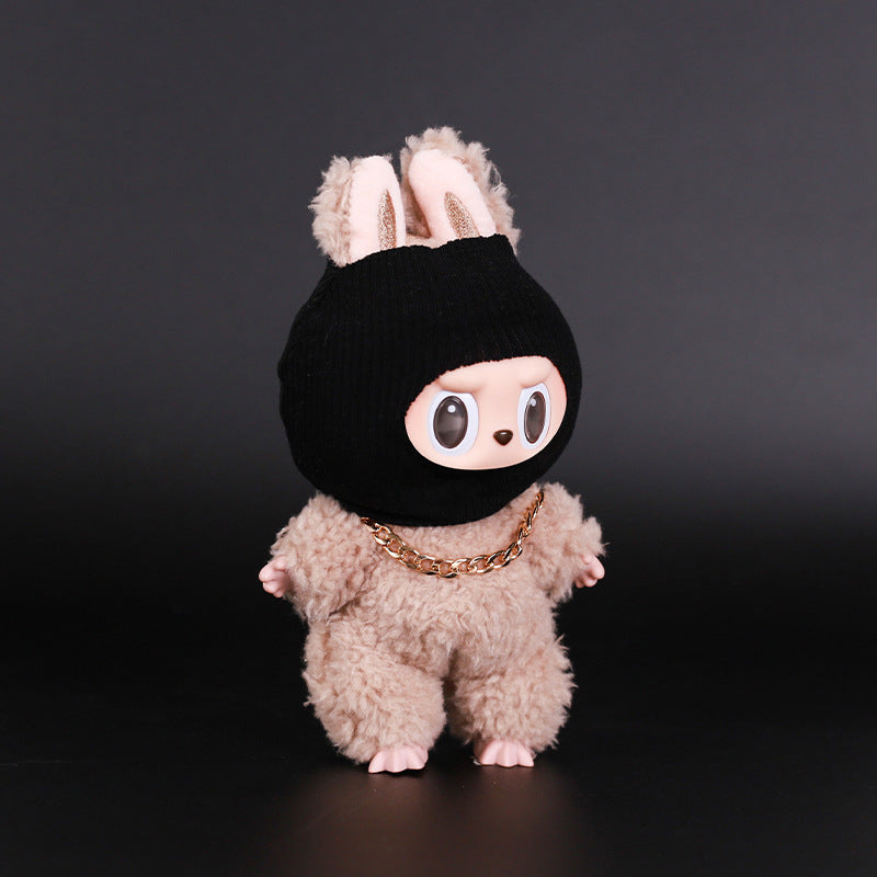 (only-clothes) Labubu 17cm Pendant Trendy Brand Doll Clothes Replacement Labubu 15cm Sitting Party Headgear Accessories Trendy