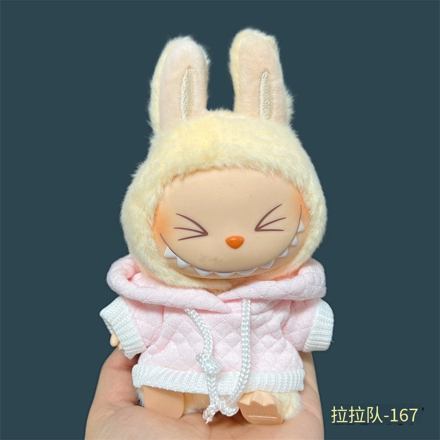(only-clothes) Only Selling Clothes] First and Second Generation Keychain Labubu Clothes Pendant Labubu Doll Clothes Sunshine Little Craftsman Strap