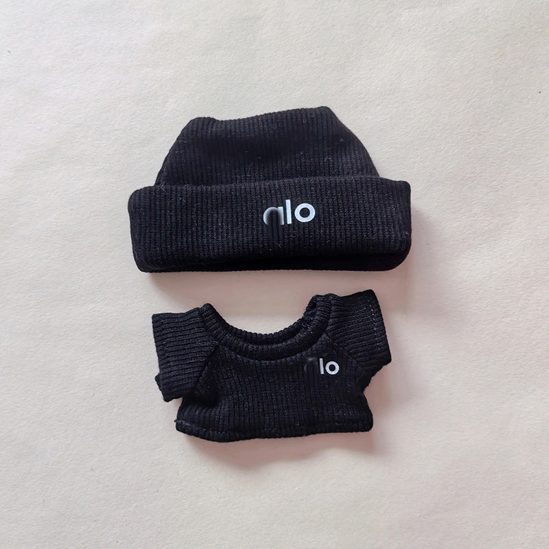 Baby Clothes Suitable for First, Second, and Third Generation 17cm Labubu Macaron Blind Box Sitting Party Logo Knitted Set 