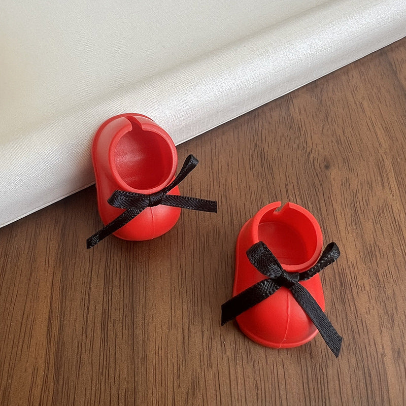 (only-clothes)[Only Boots] Labubu Vinyl Doll Accessories Labubu Dress-Up Party Bow Shoes