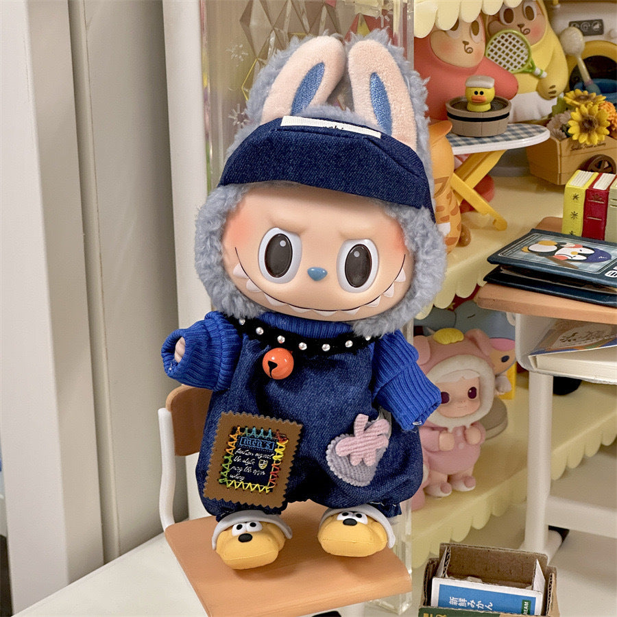 (only-clothes) Only Selling Clothes] First and Second Generation Keychain Labubu Clothes Pendant Labubu Doll Clothes Sunshine Little Craftsman Strap