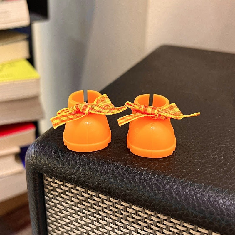 (only-clothes)[Only Boots] Labubu Vinyl Doll Accessories Labubu Dress-Up Party Bowknot Boots
