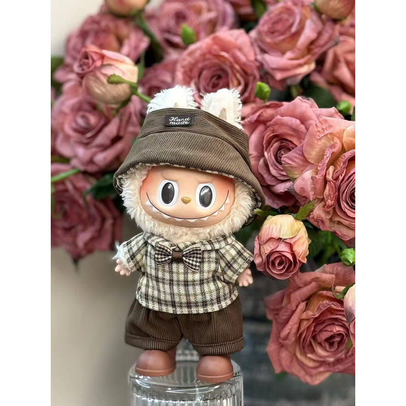 (only-clothes) In Stock Labubu Macaron First and Second Generation Labubu Doll Clothes Sitting Party Vinyl Plush Doll Clothes Set