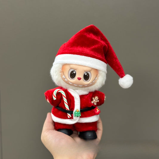 (only-clothes) Only Clothes Suitable for Labubu Doll Clothes First Second Third Generation Labubu Pendant Doll Wearable Christmas Doll Clothes Set