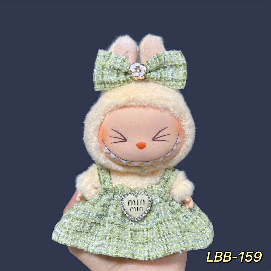 (only-clothes) Only Selling Clothes] First and Second Generation Keychain Labubu Clothes Pendant Labubu Doll Clothes Sunshine Little Craftsman Strap