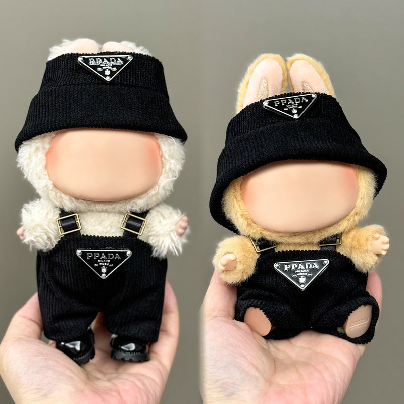 (only-clothes) Suitable for Labubu Plush Doll Clothes First and Second Generation 17cm Pendant Plush Toy Clothes Set Dress