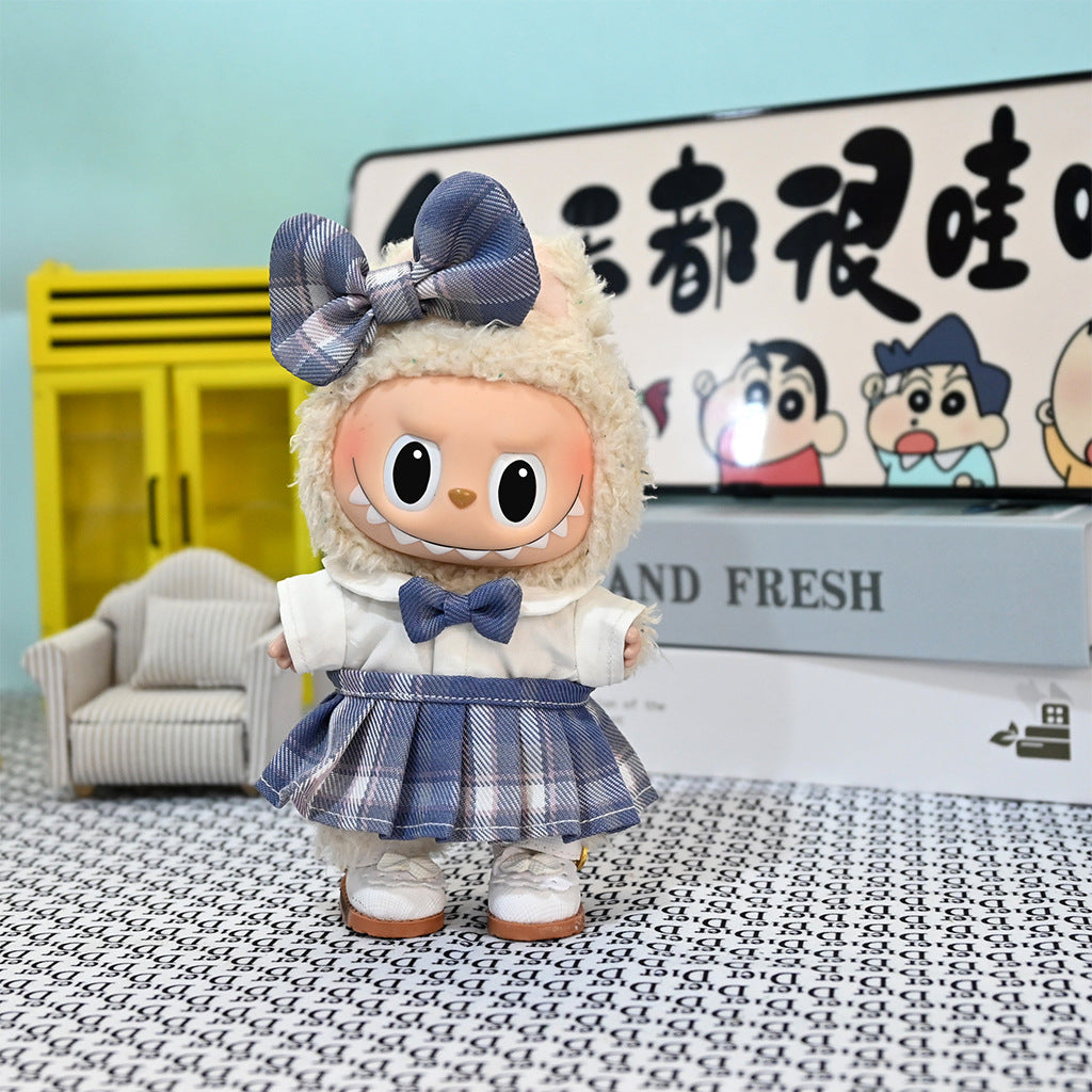 (only-clothes) Labubu Accessories 17cm Pendant Doll Clothes Set Labubu Doll Clothes First Second Third Generation Blind Box