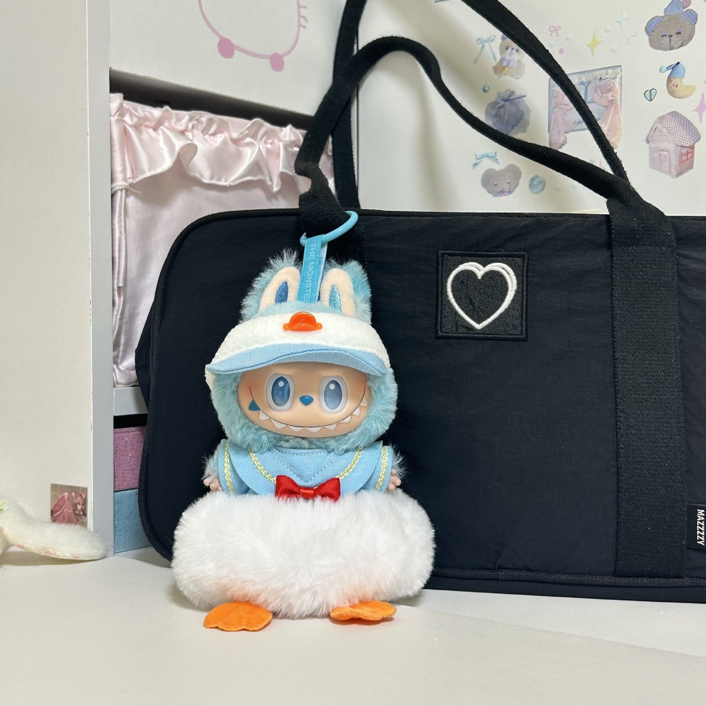(only-clothes) Labubu Doll Clothes 17cm First and Second Generation Only Clothes for Sale Doll Can Wear and Change Outfits Donald Duck Clothes Set
