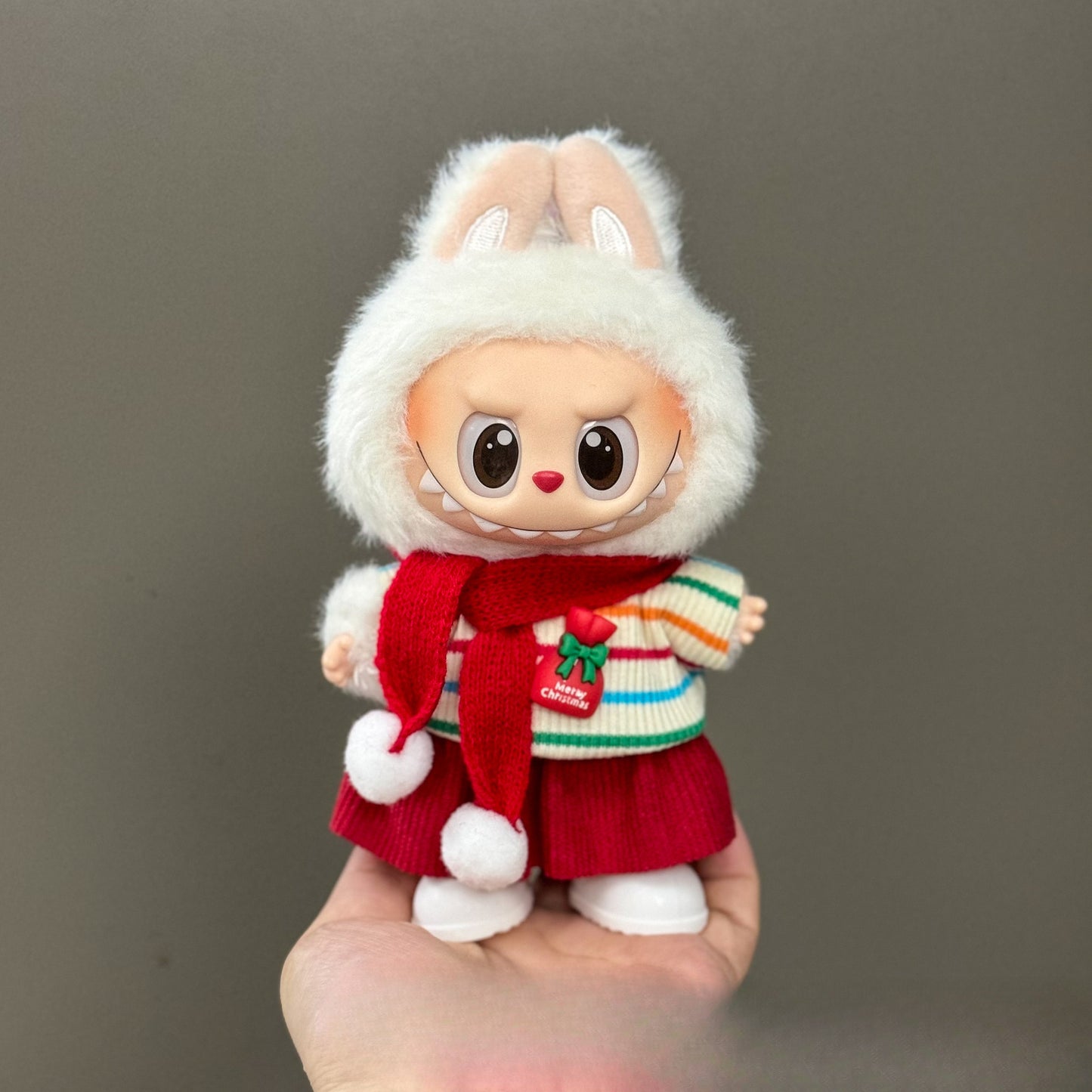 (only-clothes) Only Clothes Suitable for Labubu Doll Clothes First Second Third Generation Labubu Pendant Doll Wearable Christmas Doll Clothes Set