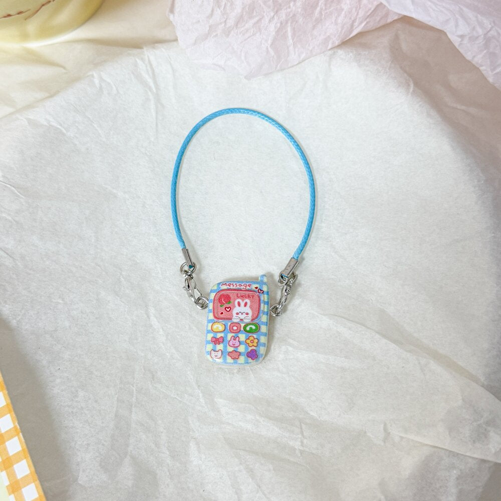 (only-clothes) Dollhouse Mini Cartoon Model Small Camera Bowknot Neck Hanging Accessory Doll Hanging Decoration Accessory