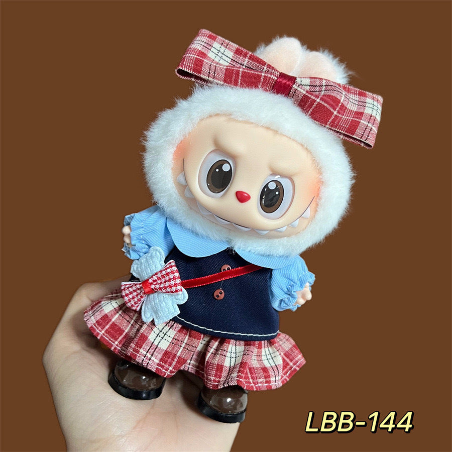 (only-clothes) Only Selling Clothes] First and Second Generation Keychain Labubu Clothes Pendant Labubu Doll Clothes Sunshine Little Craftsman Strap