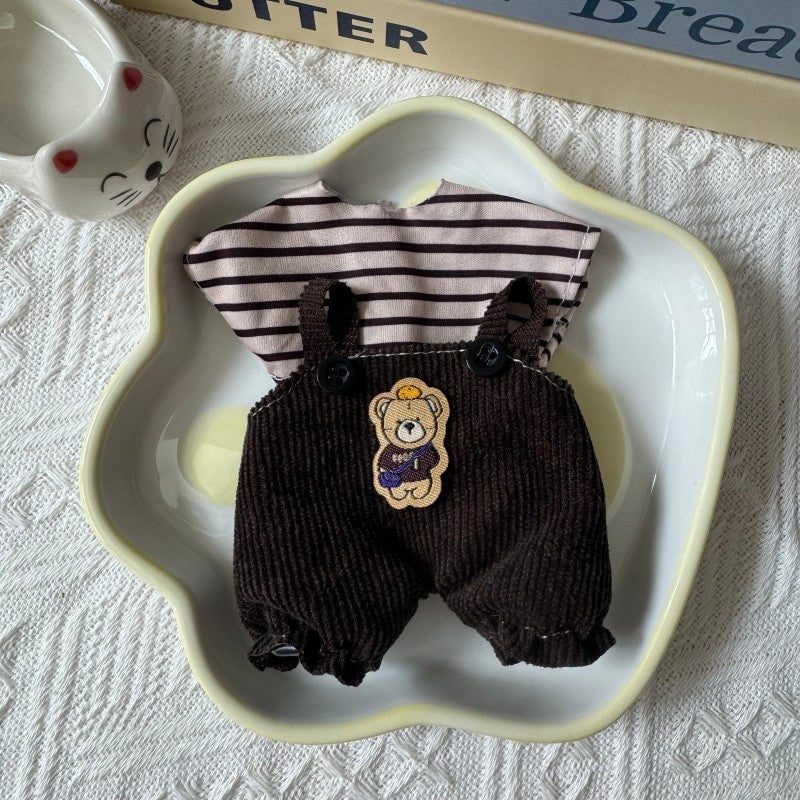 (only-clothes) 17cm Labubu Mickey Family Labubu Baby Clothing Replacement Outfit First Generation Macaron Second Generation Sitting Sitting