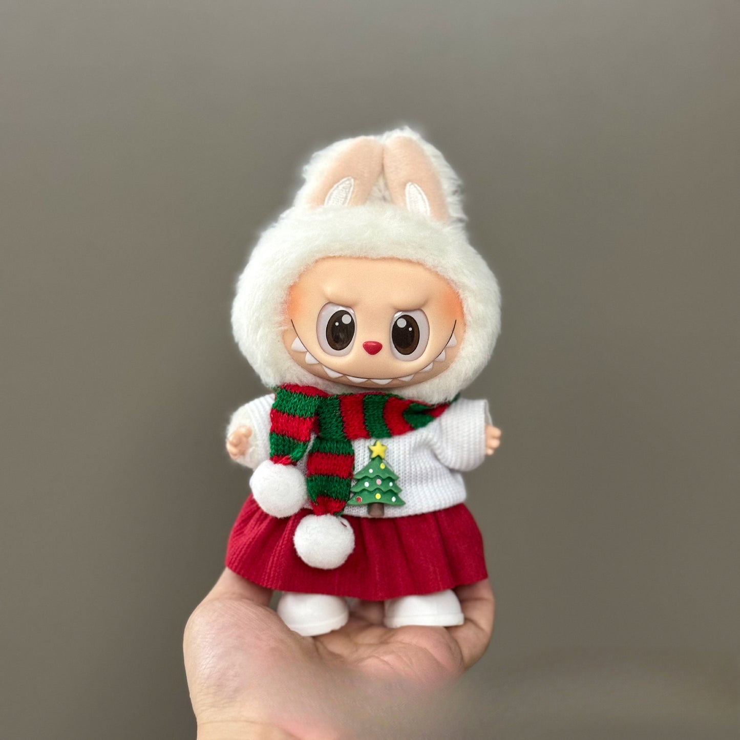 (only-clothes) Only Clothes Suitable for Labubu Doll Clothes First Second Third Generation Labubu Pendant Doll Wearable Christmas Doll Clothes Set
