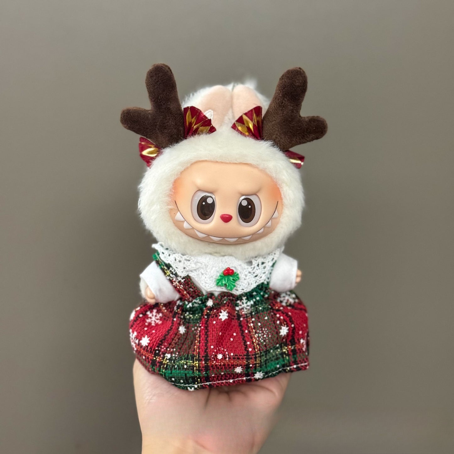 (only-clothes) Suitable for Labubu Doll Clothes First Second Third Generation Labubu Clothes 17cm Vinyl Pendant Doll Set