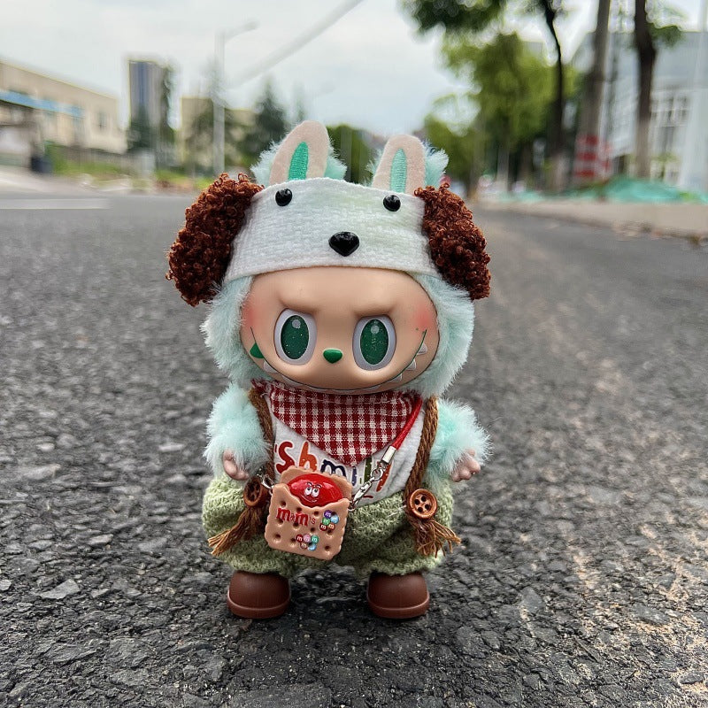 (only-clothes)[Labubu Doll Clothes] First, Second, and Third Generation Labubu Keychain Dress-Up Set Fashion Trend Doll Dress-Up