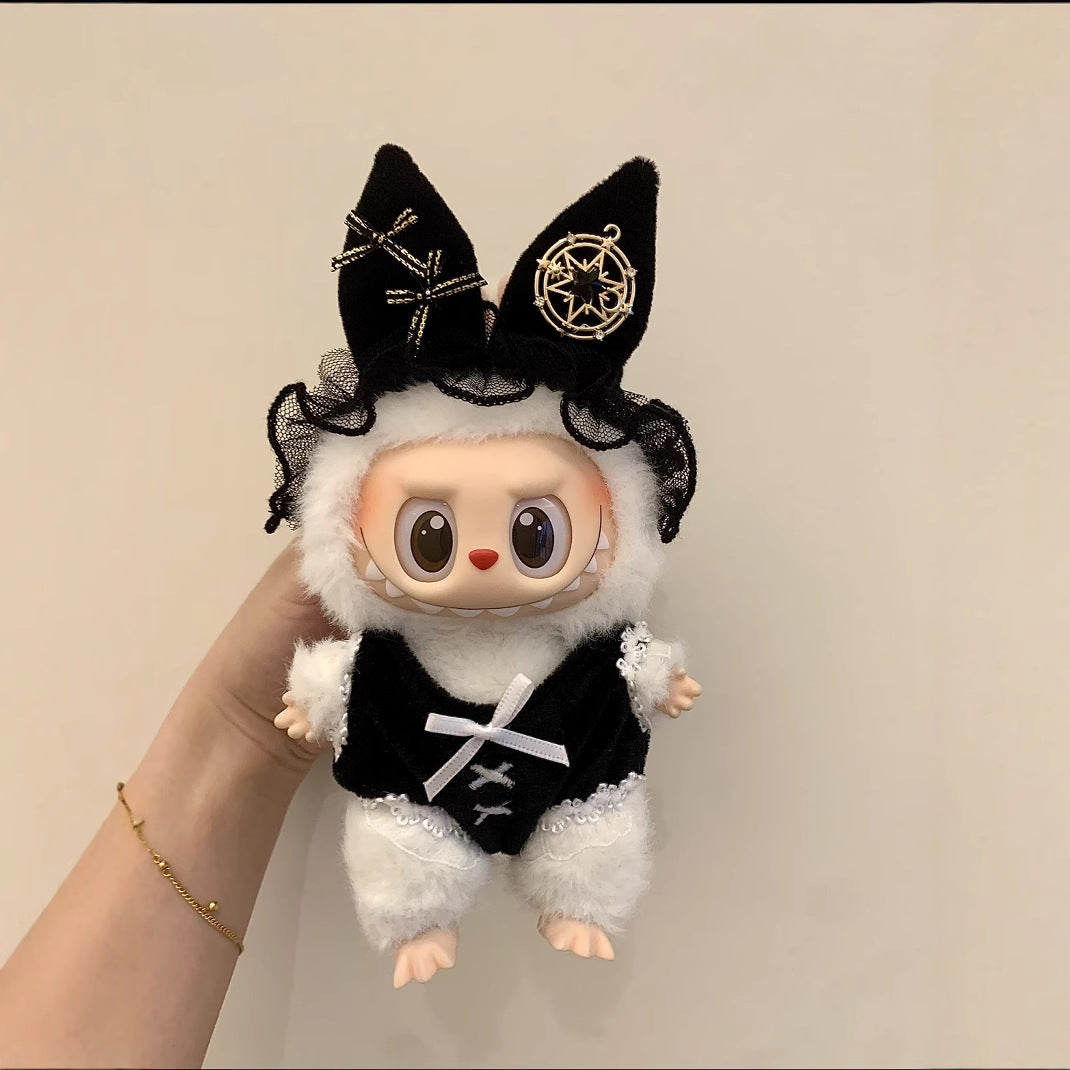 (only-clothes) Labubu Changing Station Macaron Universal Baby Clothes Sexy Little Wild Cat Love Labubu Vinyl First Second Third Generation