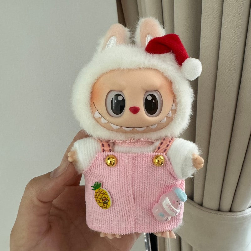 (only-clothes) 17cm Labubu Mickey Family Labubu Baby Clothing Replacement Outfit First Generation Macaron Second Generation Sitting Sitting