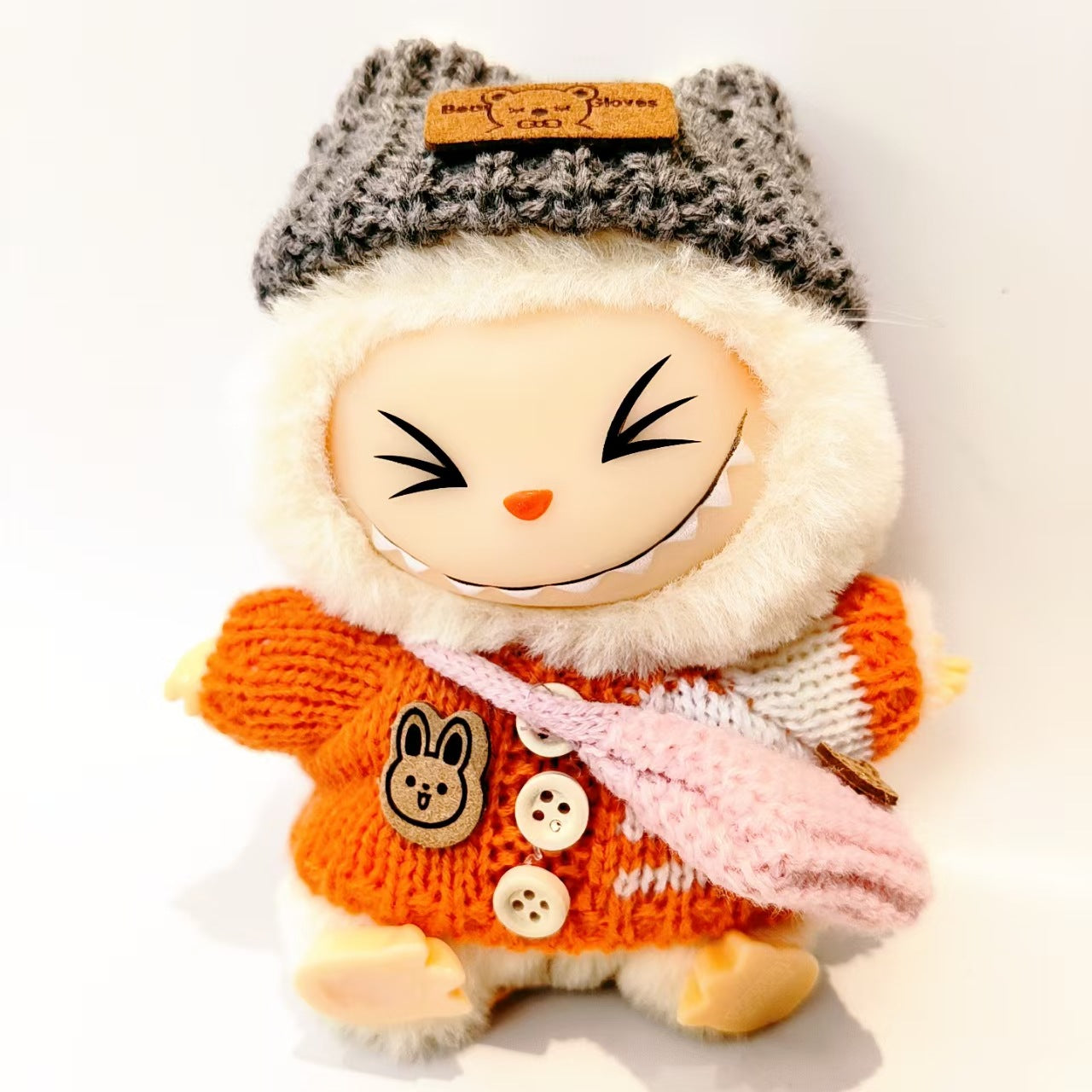 Automobiles Curtain Cloth Pendant Button Knitted Sweater Labubu Hat Small Bag PVC Doll Refill Baby Clothes Suit