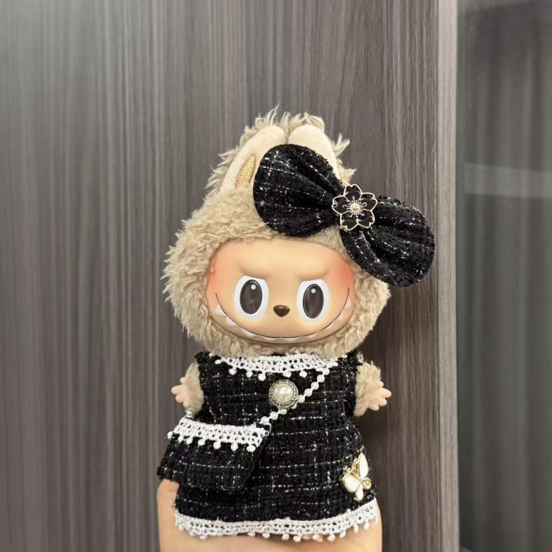 (only-clothes) Labubu Doll Clothes Labubu 17cm Pendant First and Second Generation Vinyl Plush Doll Replacement Clothes Set Accessories