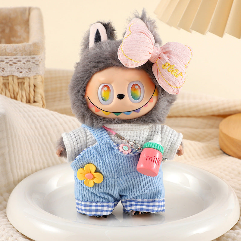 (only-clothes) Labubu Doll Clothes Labubu 17cm Doll Dress-Up Outfits First Second Third Generation Set Cute Doll Toy Clothes