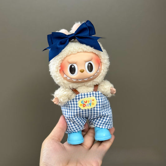 (only-clothes) Suitable for Labubu Doll Clothes 123 Generation Labubu Clothes 17cm Pendant Plush Doll Outfit Dress