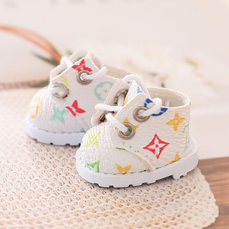 (only-clothes) Suitable for First, Second, and Third Generation Sitting Party Labubu Sports Shoes Accessories Baby Clothes Cola Vinyl Only Casual Shoes